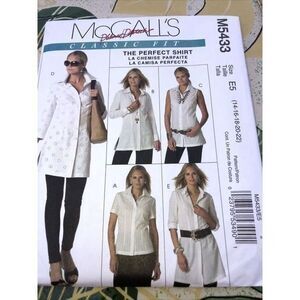 McCall’s M5433 Shirts 3 Length, Uncut New Pattern 10Pc, Size 14,16,18,20,22